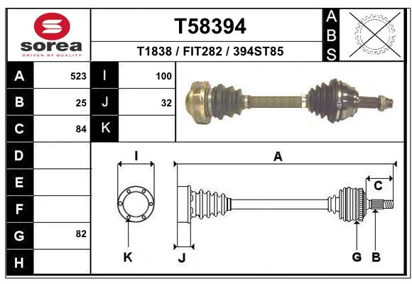 Transmission (Cardan) SEEAC FIT282