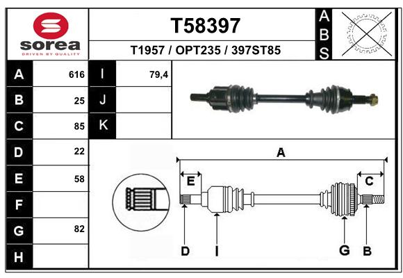 Transmission (Cardan) SEEAC OPT235