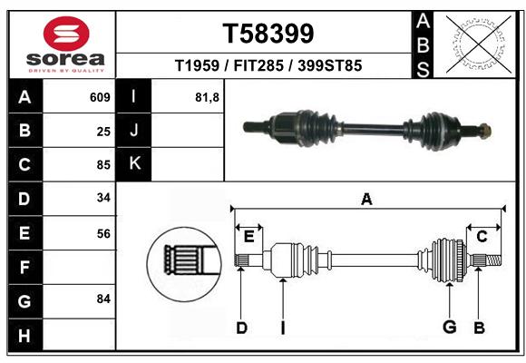 Transmission (Cardan) SEEAC FIT285