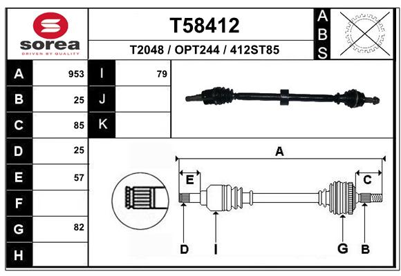 Transmission (Cardan) SEEAC OPT244