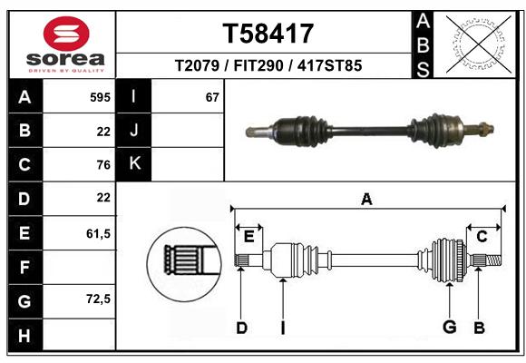 Transmission (Cardan) SEEAC FIT290