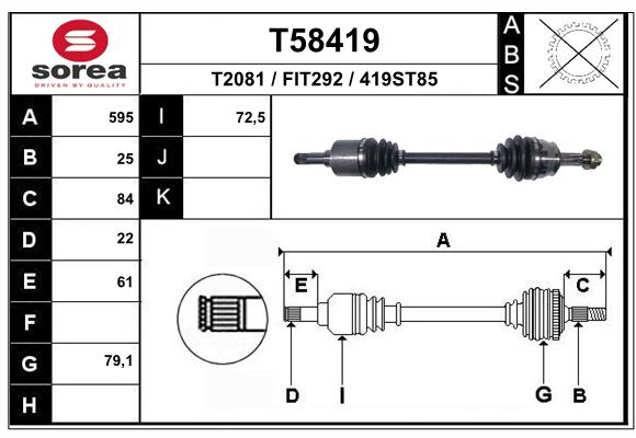 Transmission (Cardan) SEEAC FIT292