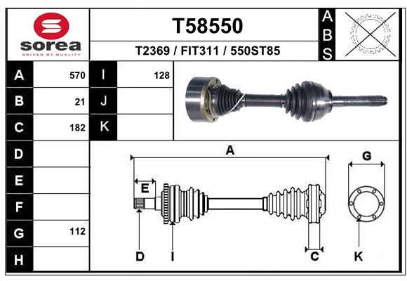 Transmission (Cardan) SEEAC FIT311