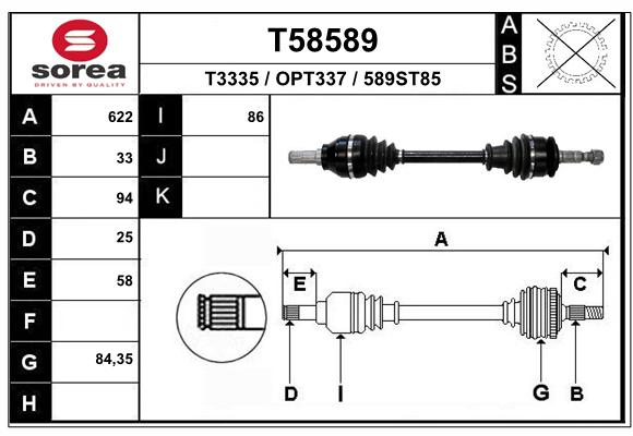 Transmission (Cardan) SEEAC OPT337