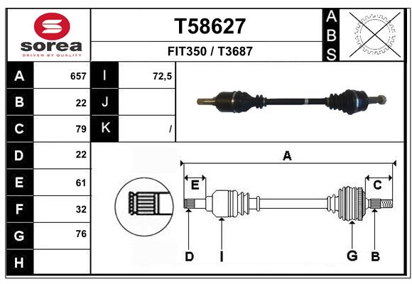 Transmission (Cardan) SEEAC FIT350