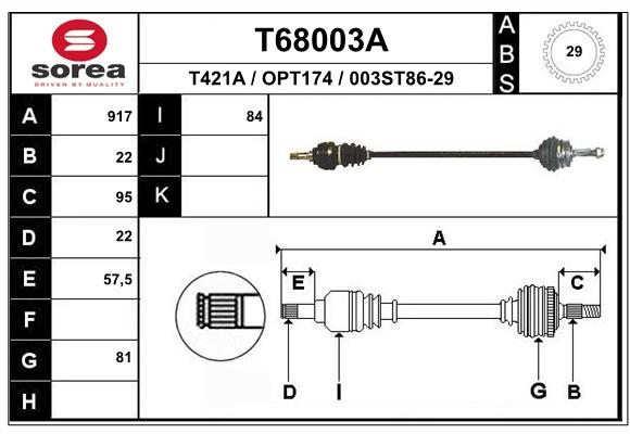 Transmission (Cardan) SEEAC OPT174