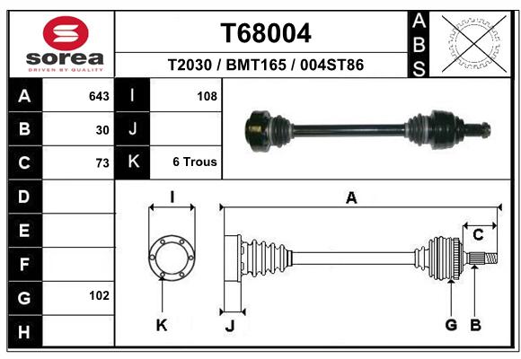 Transmission (Cardan) SEEAC BMT165