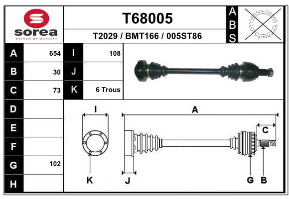 Transmission (Cardan) SEEAC BMT166