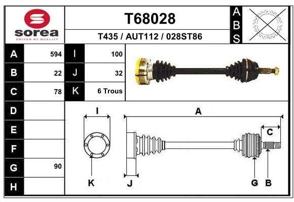 Transmission (Cardan) SEEAC AUT112