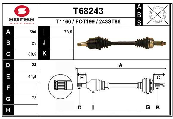 Transmission (Cardan) SEEAC FOT199