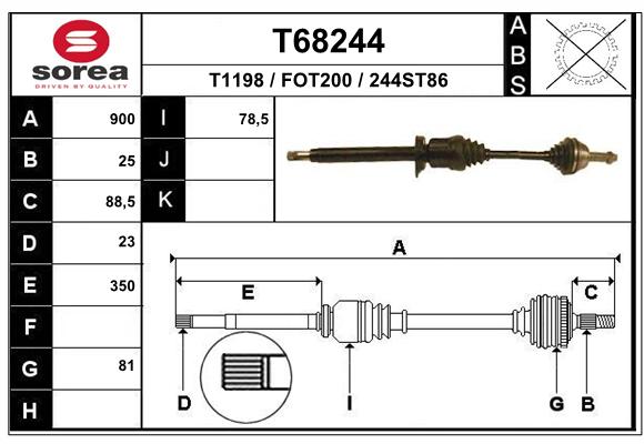 Transmission (Cardan) SEEAC FOT200