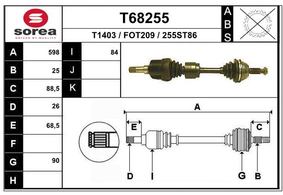 Transmission (Cardan) SEEAC FOT209