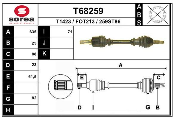 Transmission (Cardan) SEEAC FOT213