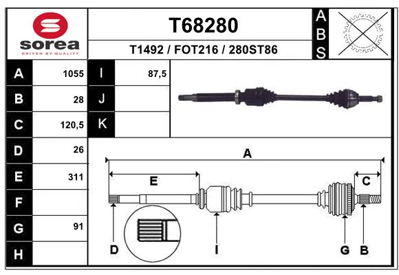 Transmission (Cardan) SEEAC FOT216