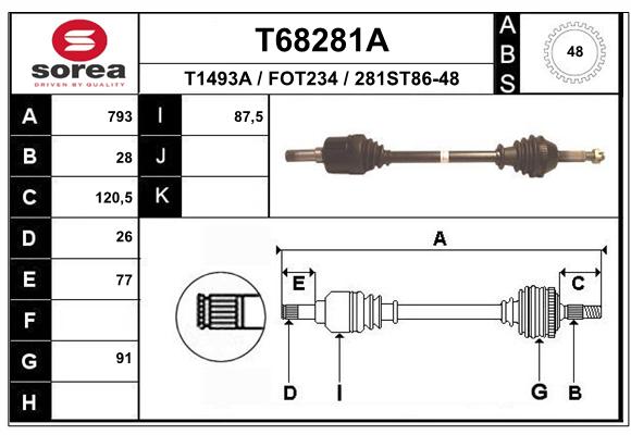 Transmission (Cardan) SEEAC FOT234