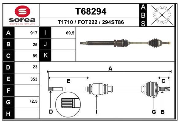 Transmission (Cardan) SEEAC FOT222