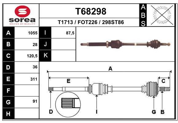 Transmission (Cardan) SEEAC FOT226