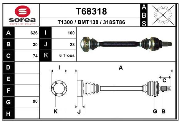 Transmission (Cardan) SEEAC BMT138