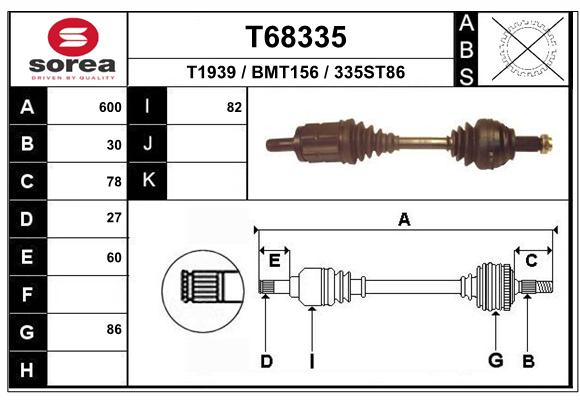 Transmission (Cardan) SEEAC BMT156