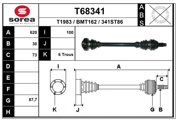 Transmission (Cardan) SEEAC BMT162