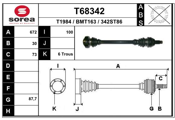 Transmission (Cardan) SEEAC BMT163