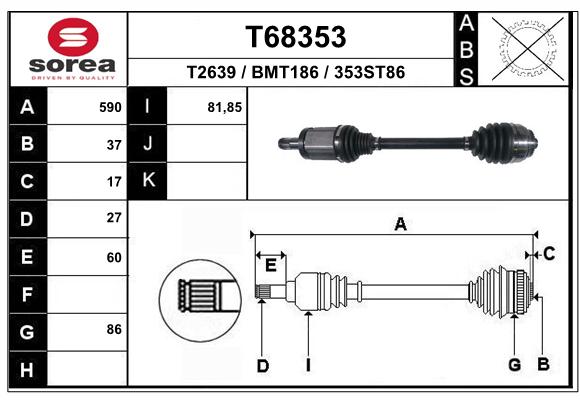 Transmission (Cardan) SEEAC BMT186