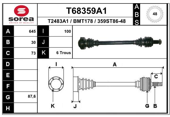 Transmission (Cardan) SEEAC BMT178