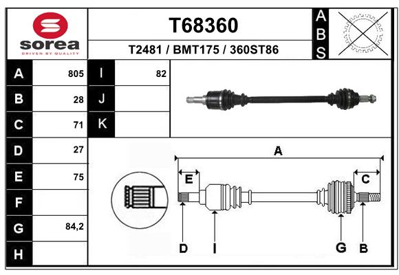 Transmission (Cardan) SEEAC BMT175