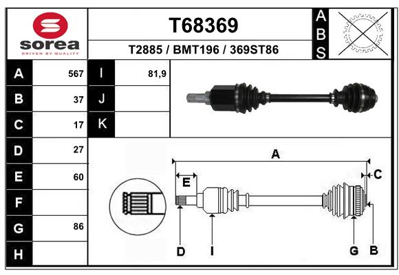 Transmission (Cardan) SEEAC BMT196