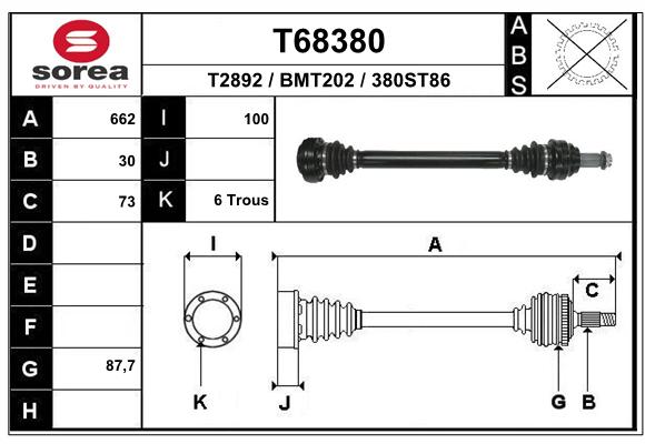 Transmission (Cardan) SEEAC BMT202