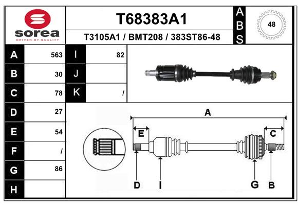 Transmission (Cardan) SEEAC BMT208