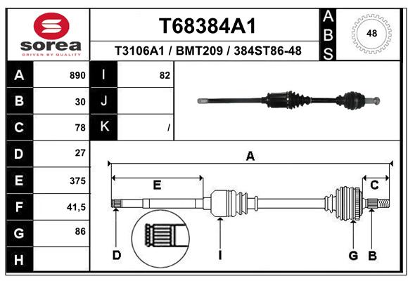 Transmission (Cardan) SEEAC BMT209