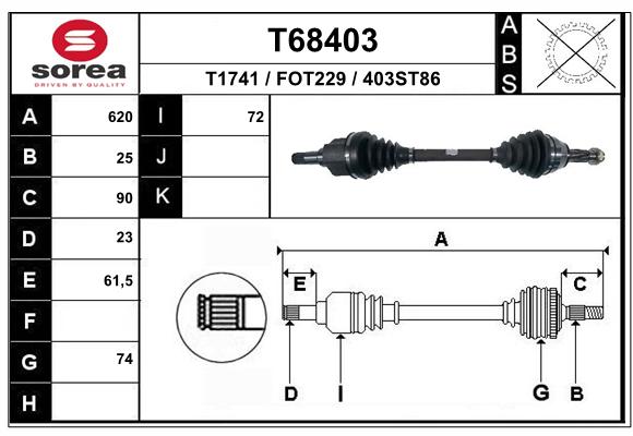 Transmission (Cardan) SEEAC FOT229