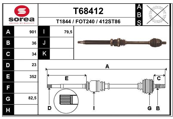 Transmission (Cardan) SEEAC FOT240