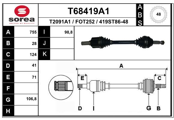 Transmission (Cardan) SEEAC FOT252