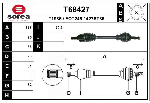 Transmission (Cardan) SEEAC FOT245