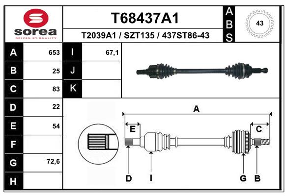 Transmission (Cardan) SEEAC SZT135