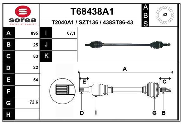 Transmission (Cardan) SEEAC SZT136