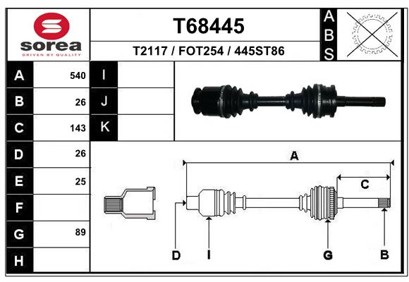 Transmission (Cardan) SEEAC FOT254