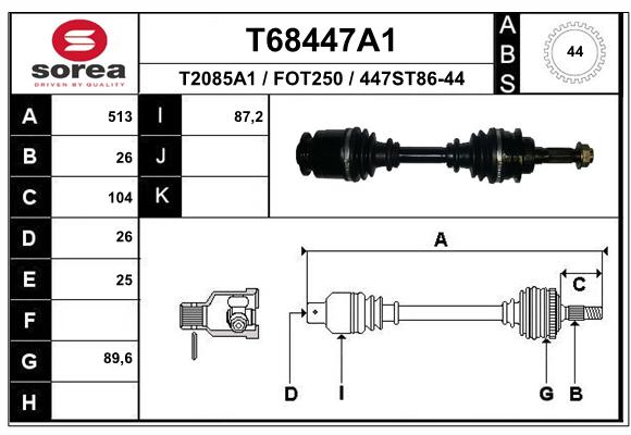 Transmission (Cardan) SEEAC FOT250