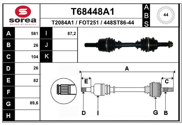 Transmission (Cardan) SEEAC FOT251