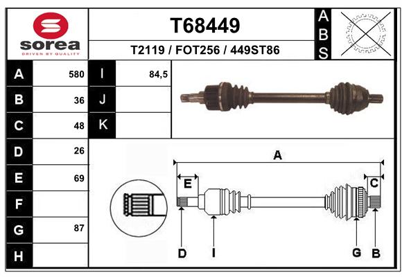 Transmission (Cardan) SEEAC FOT256