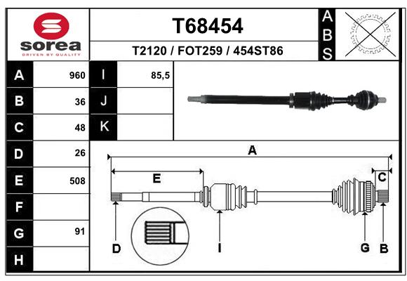 Transmission (Cardan) SEEAC FOT259