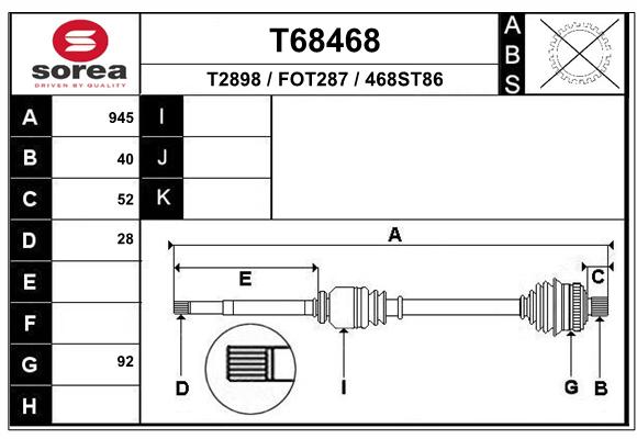 Transmission (Cardan) SEEAC FOT287