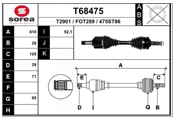 Transmission (Cardan) SEEAC FOT289