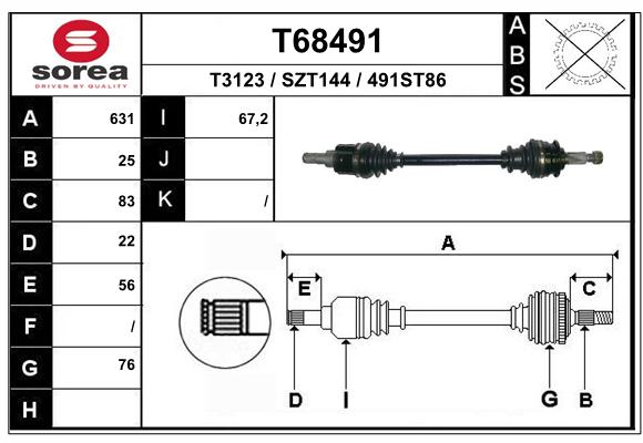 Transmission (Cardan) SEEAC SZT144