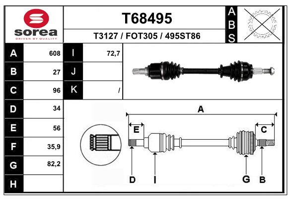 Transmission (Cardan) SEEAC FOT305