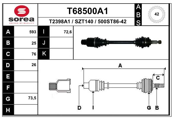 Transmission (Cardan) SEEAC SZT140