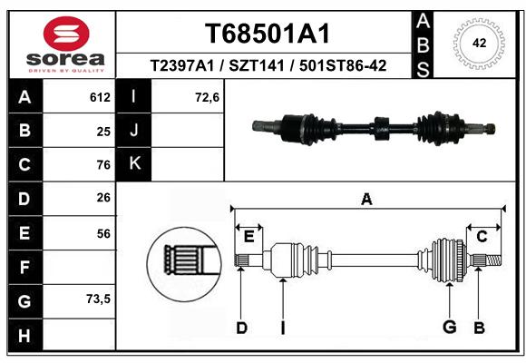 Transmission (Cardan) SEEAC SZT141