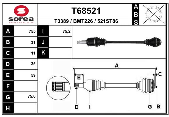 Transmission (Cardan) SEEAC BMT226